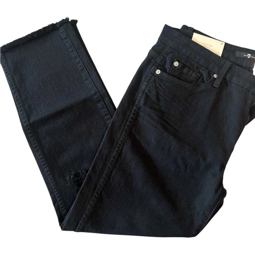 7 For All Mankind Timeless Slim Straight Ankle Women’s Size 32 NEW